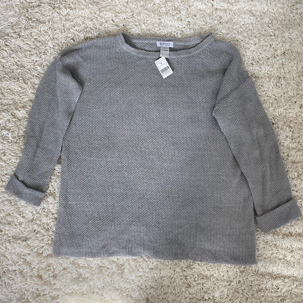 NWT BARNEYS NEW YORK linen sweater